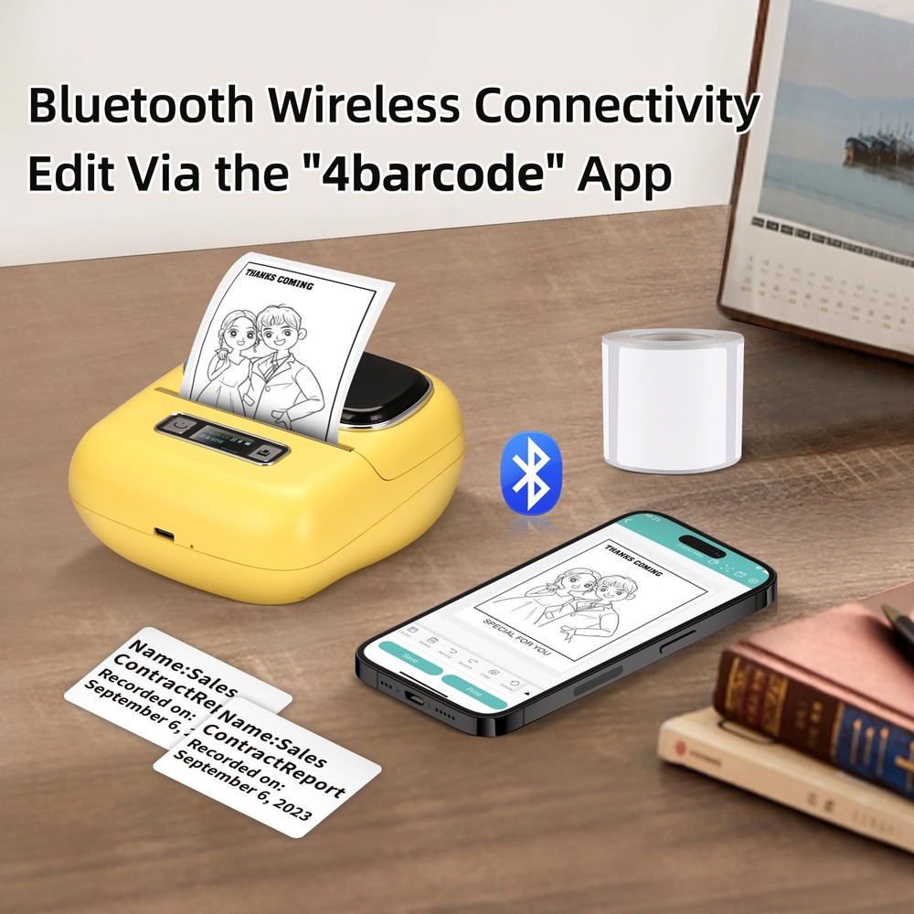 Label makers, 2-3 Inch Thermal Bluetooth Label Printer L9 Barcode Printer Min...