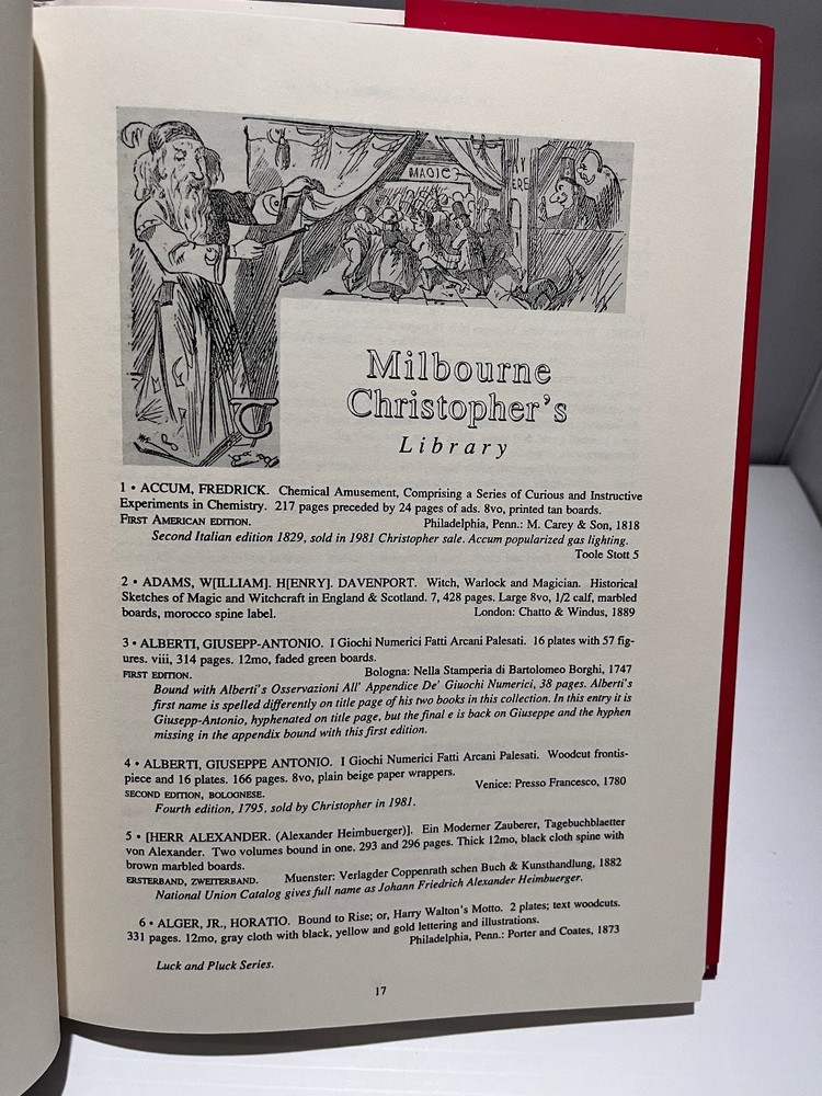 Milbourne Christopher Library Book Magic Occult 1589-1900 ISBN