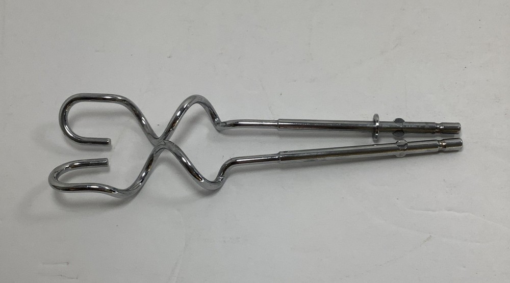 2 Dough Mixer Beater Attachments Blender Corkscrew Shaped Hooks