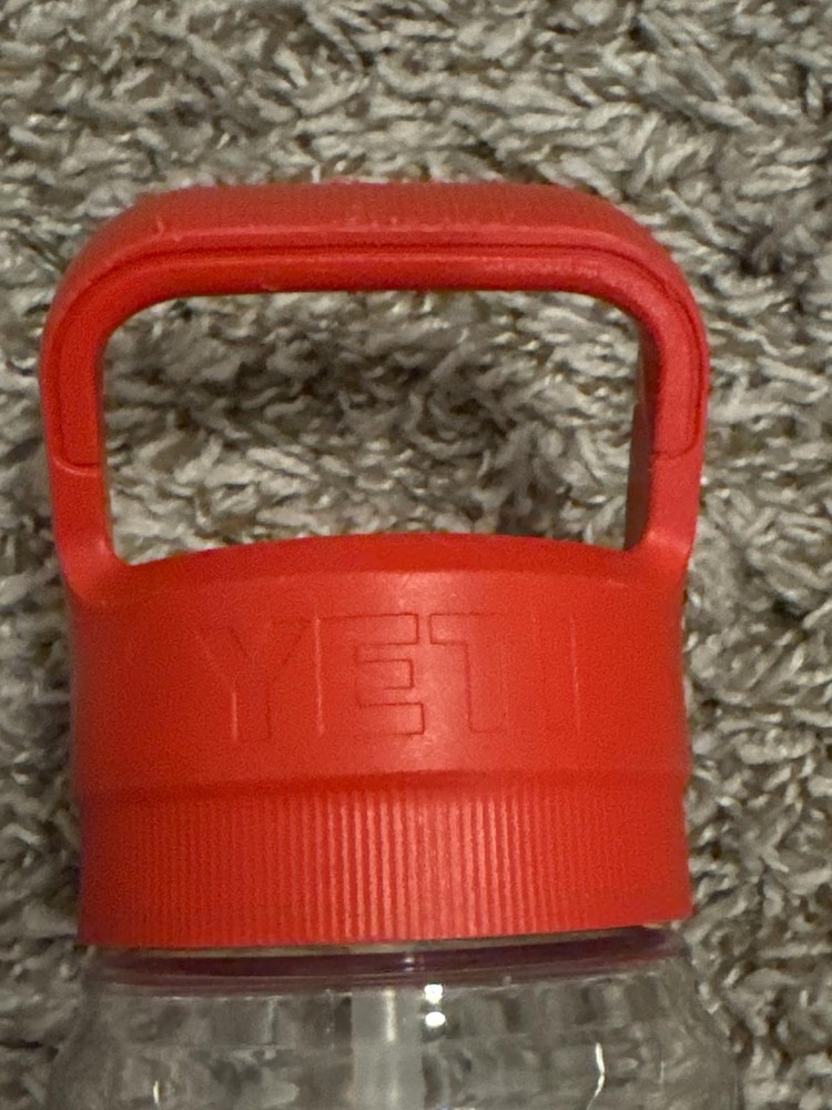 YETI Clear Red Water Bottle with Straw