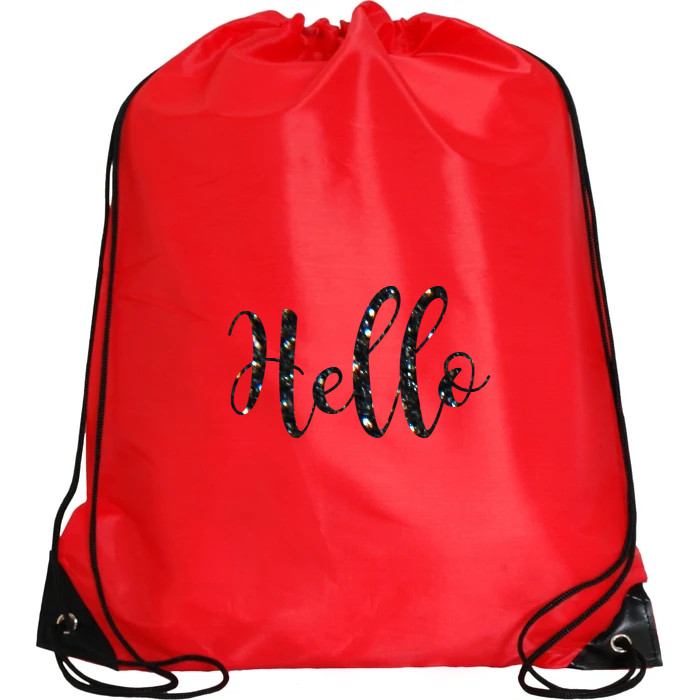Personalized Drawstring Backpacks - Cinch Sacks - 14+ Color Options - Custom HTV