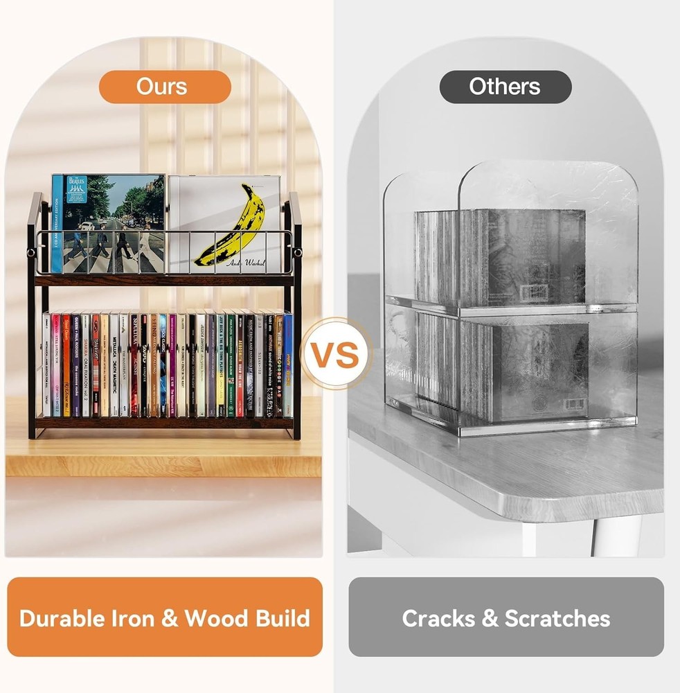 Space-Saving CD Shelf - Home Office Organizer