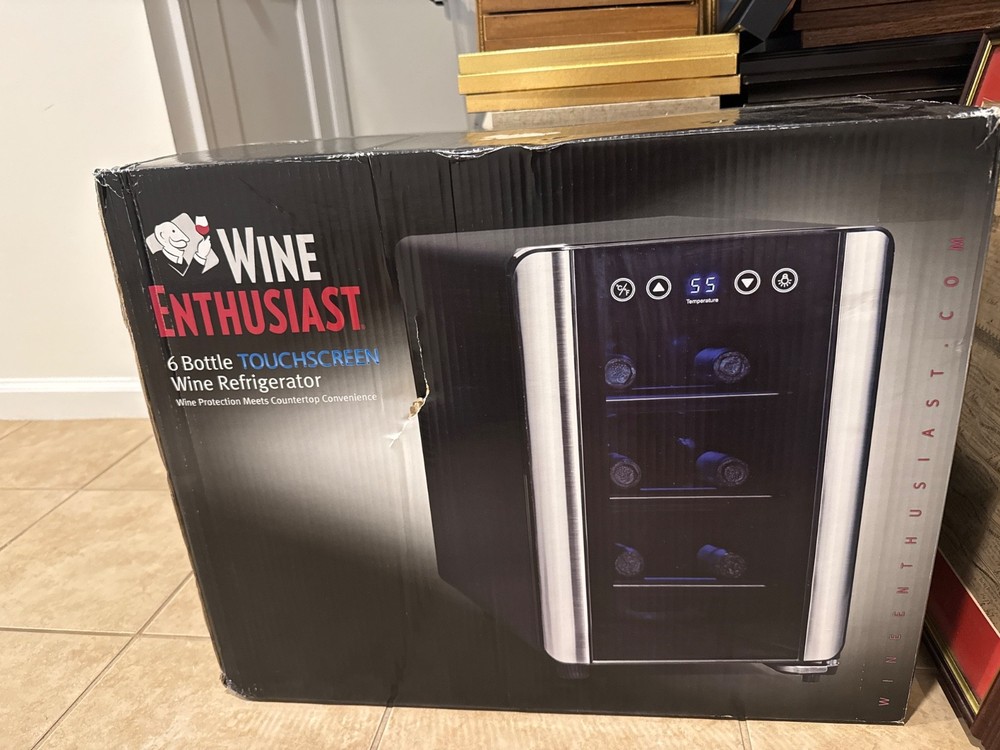 Wine Enthusiast 6-Bottle Wine Cooler with Touch Screen Interface