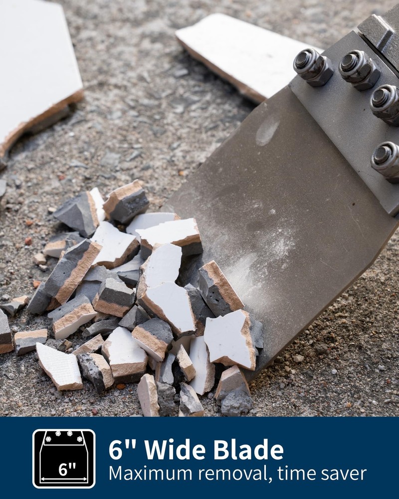 SDS Max Floor Scraper with Replaceable Blade, 6 Inch Thinset Removal Chisel B...