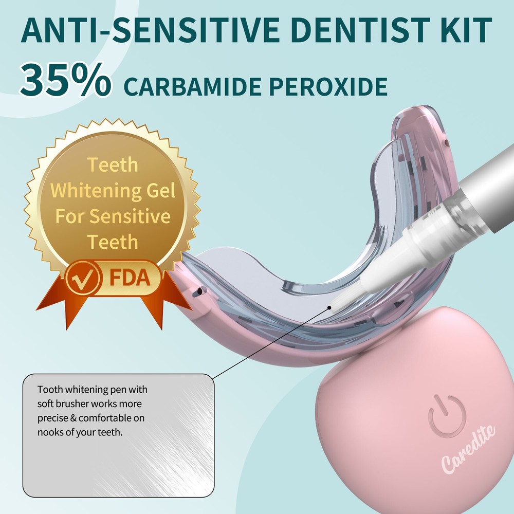 Teeth whitening GEL kit with LED light