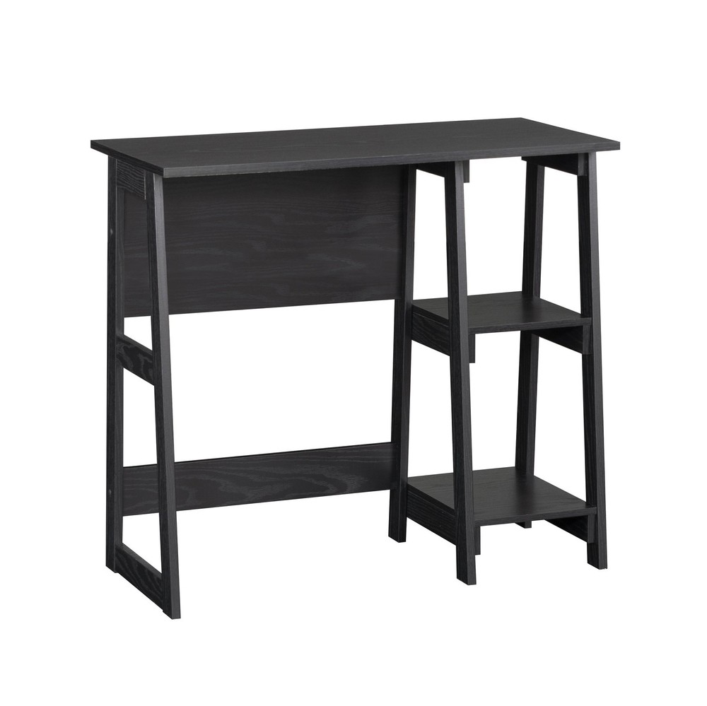 Quick Assembly Desk Black Finish W Modern Design & Space Saving