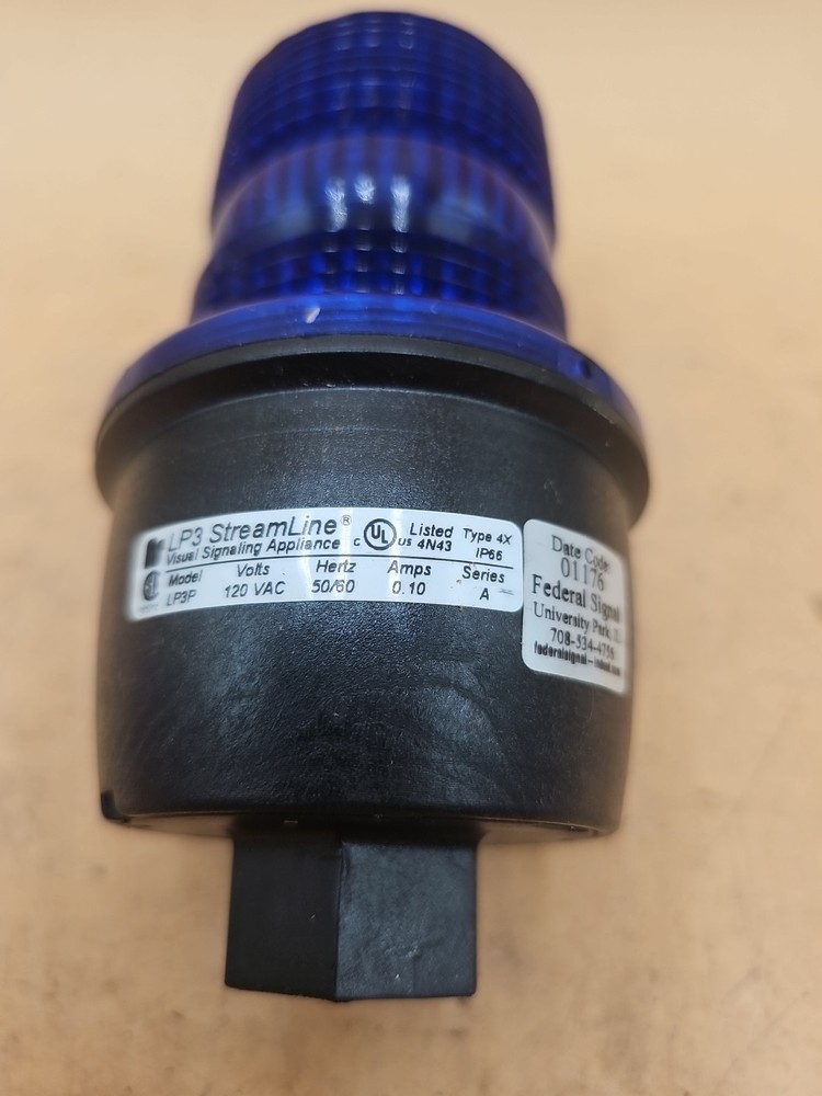 Federal Signal LP3PLow Profile Warning Light Strobe. Blue