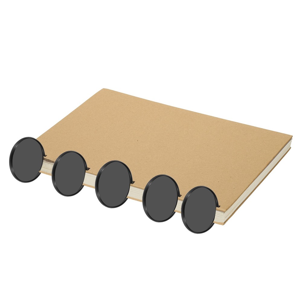 2 inch Plastic Book Binding Discs, 8Pcs Discbound Expansion Discs Round, Black