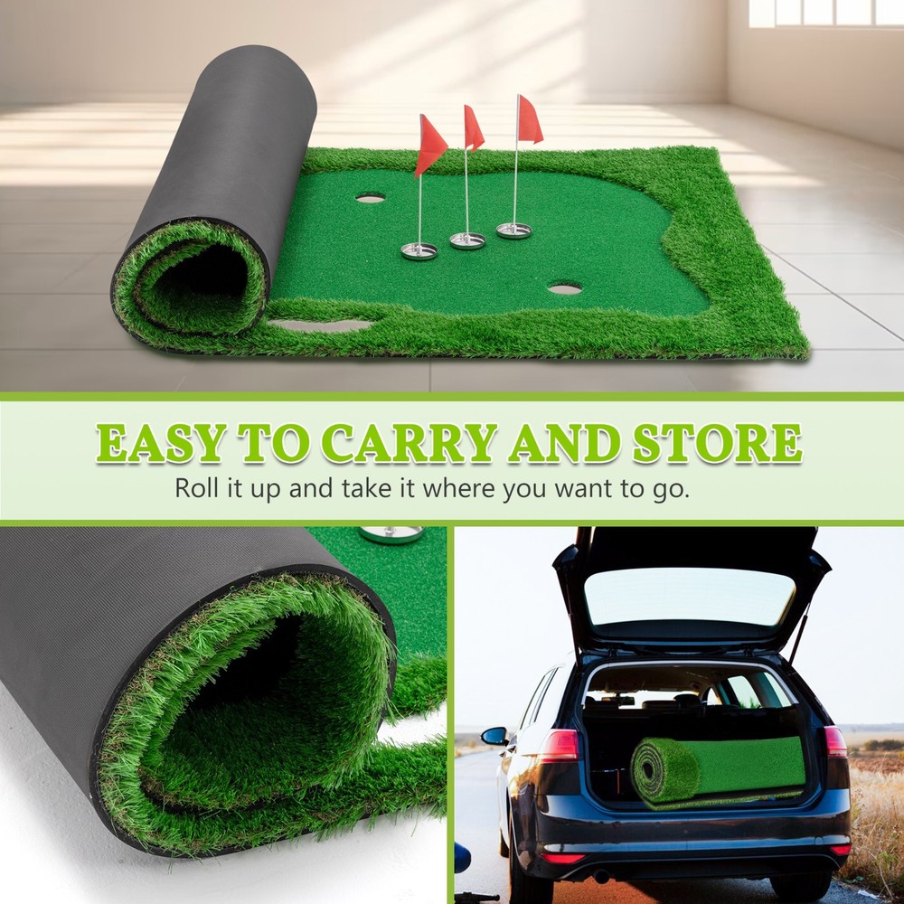 10 x 5 ft. Large Professional Golf Training Mat Swing Putting Green Practice