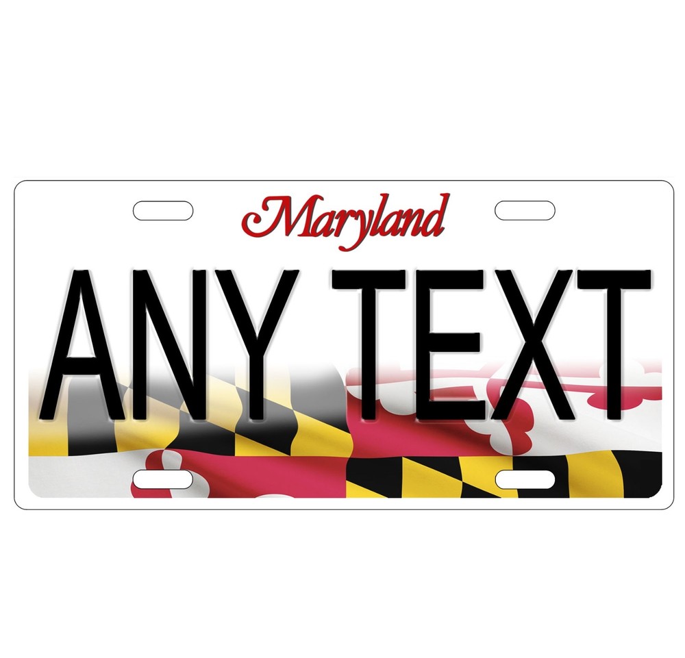 Novelty, Personalized State License Plates-Maryland. Three Sizes Available