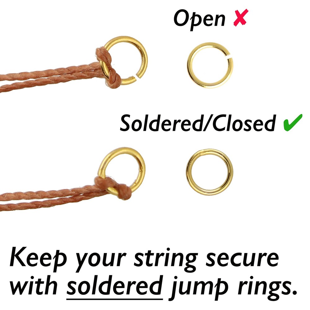 The Beadsmith Basic Elements Soldered 8mm - Gold Jump Rings, gold