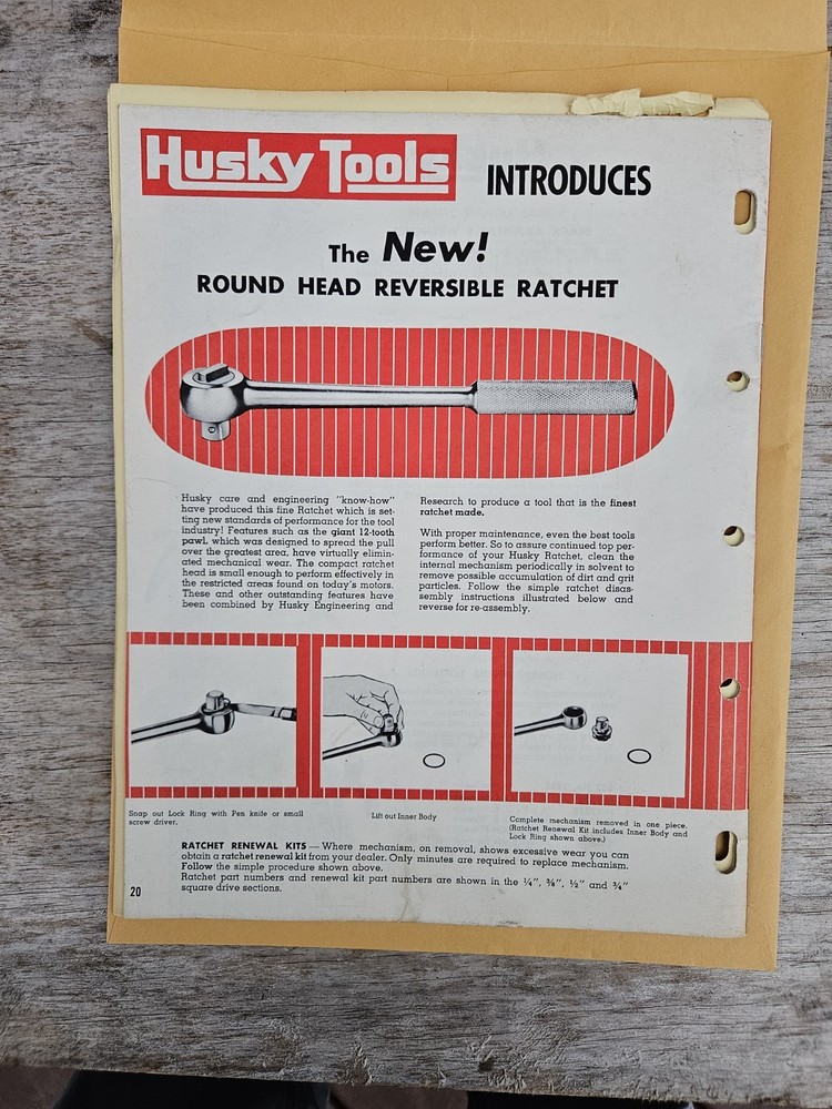 Husky Mechanics Hand Tools Catalog 1961