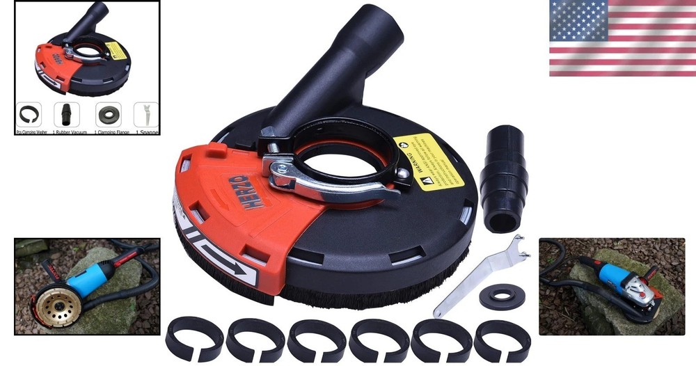 Lightweight Universal Dust Shroud for 7" Angle Grinders - Installation Made Easy