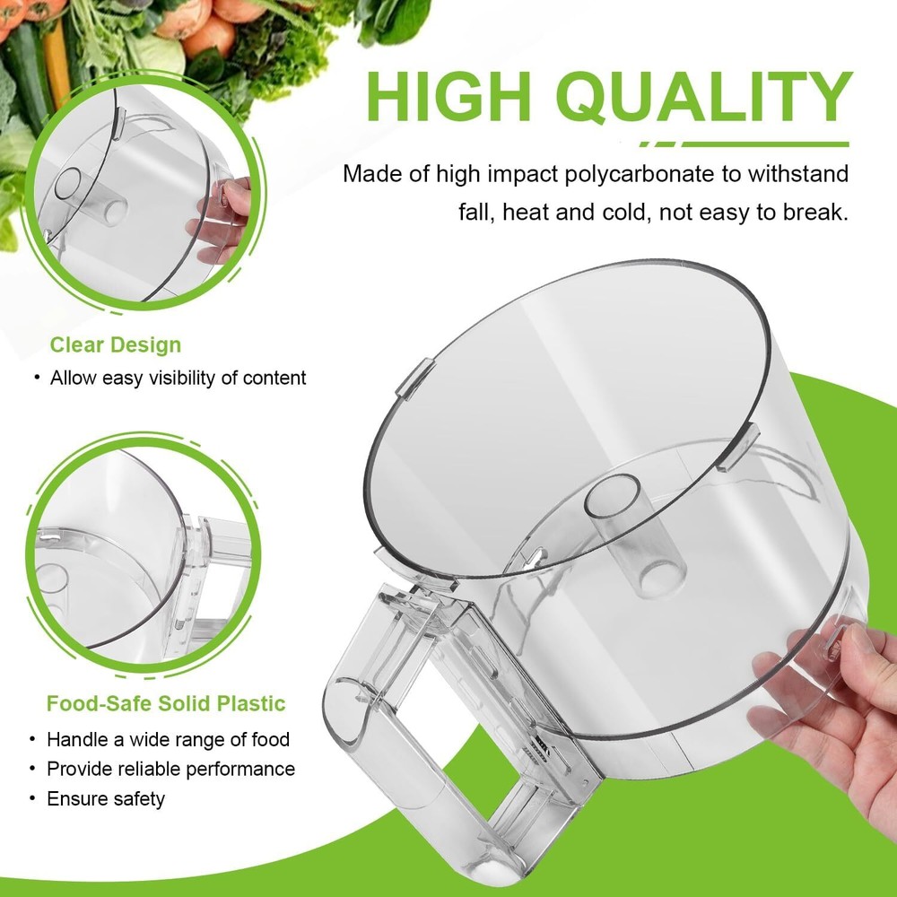 Replacement 112203 Food Processor 3 Quart Clear Cutter Bowl For Robot Coupe R2