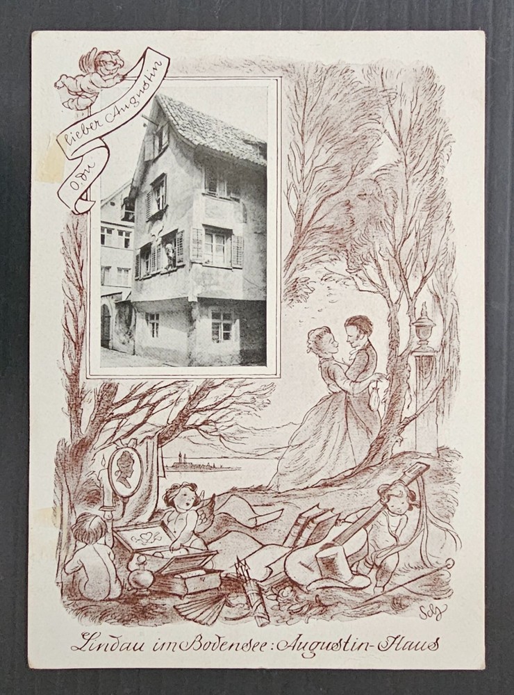 1956 Austria Postcard 3 Stamps cd Bregenz-Richtenberg