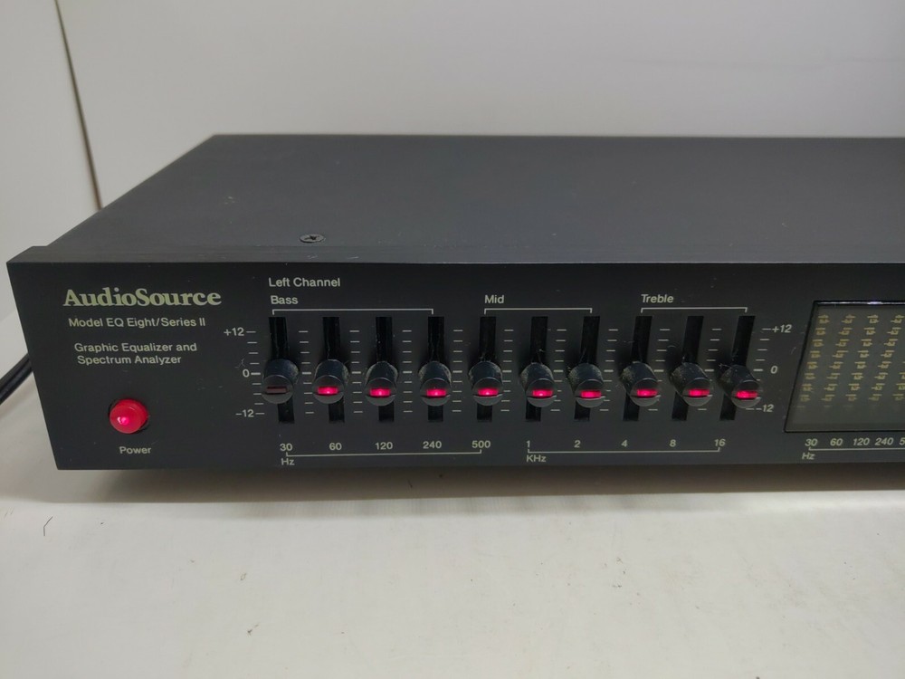 AUDIOSOURCE EQ-Eight Series II Vintage Stereo Equalizer Used Turns On