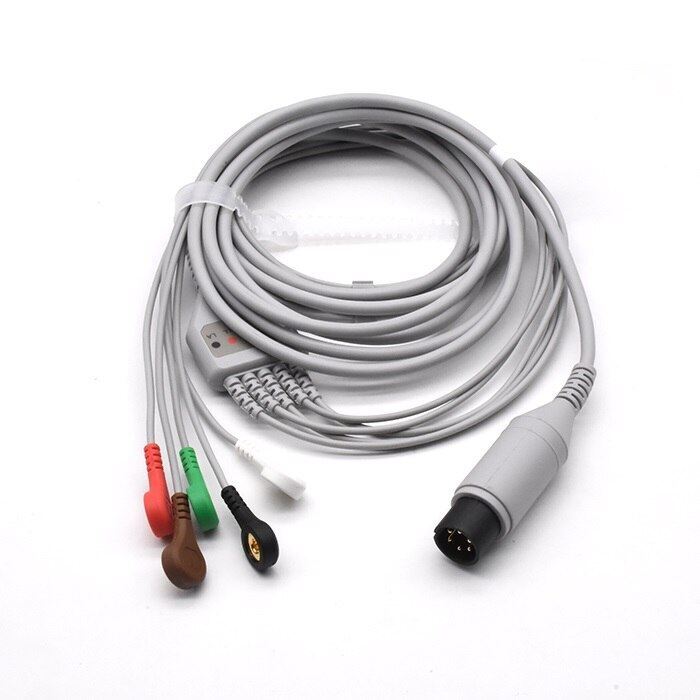 Siemens ECG Compatible 6 Pin 3 Leads - Snap