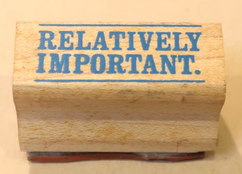 UNBRANDED RUBBER STAMP RELATIVELY IMPORTANT