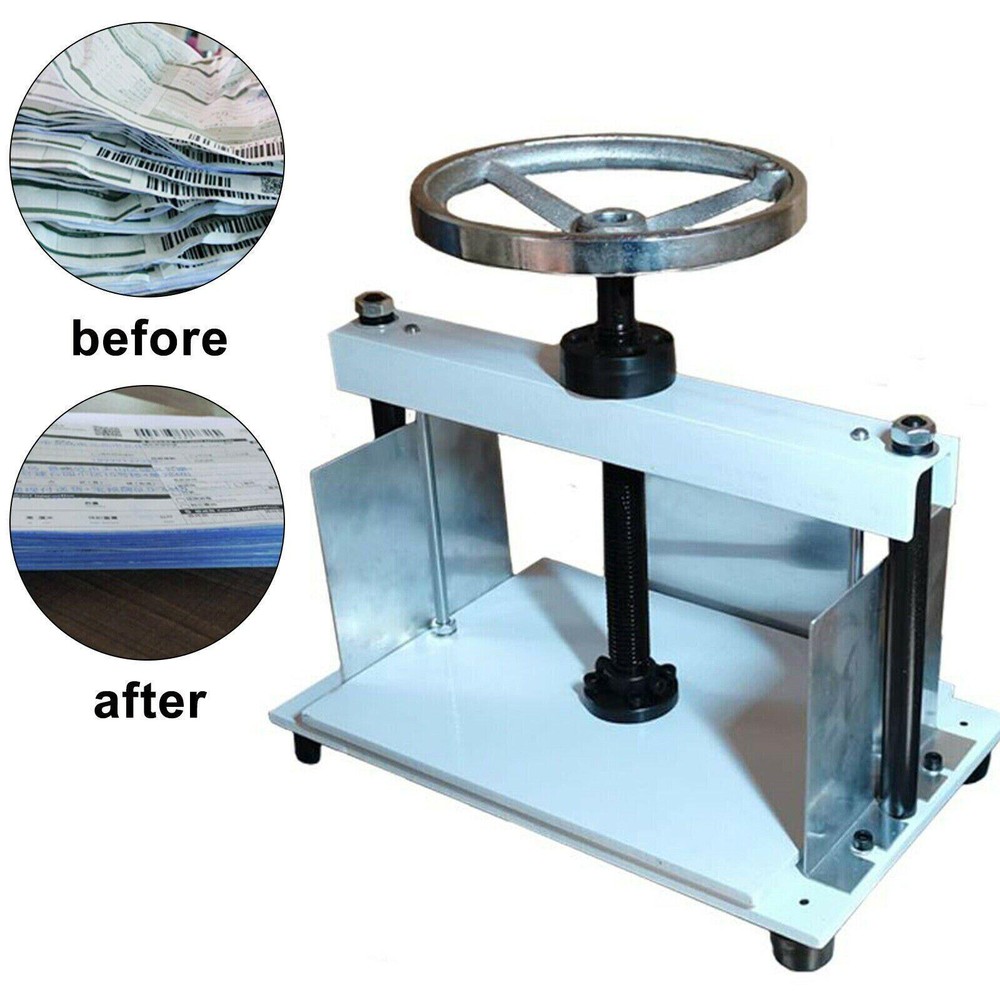 Manual Press Machine Hand Desk Top Flattener Paper Book Binding Press Machine