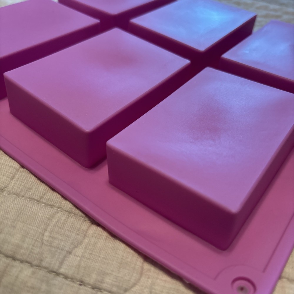 Silicone Rectangular Mold for Brownies or Soap - 4 Ounce Bars