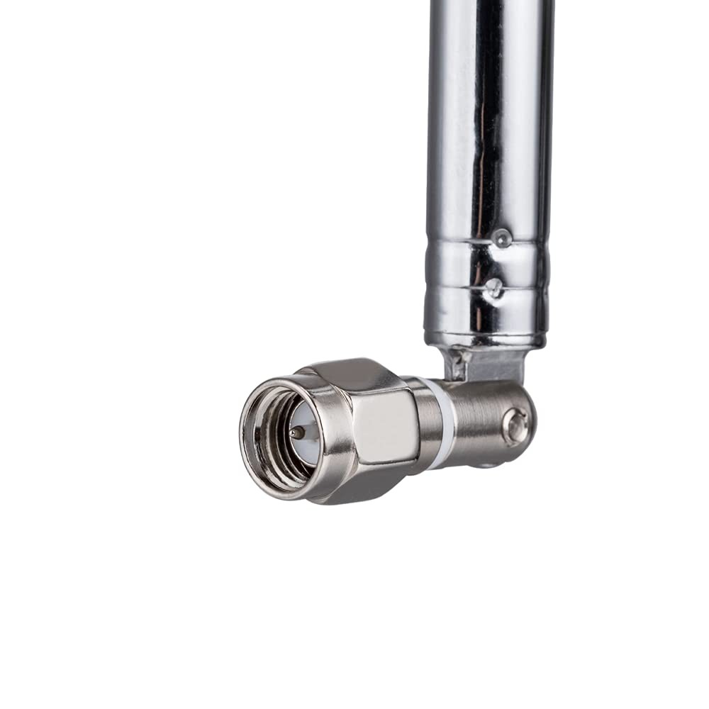 POBADY 2PCS 8 Sections Telescopic Antenna SMA Male Connector 2 pcs, Silver