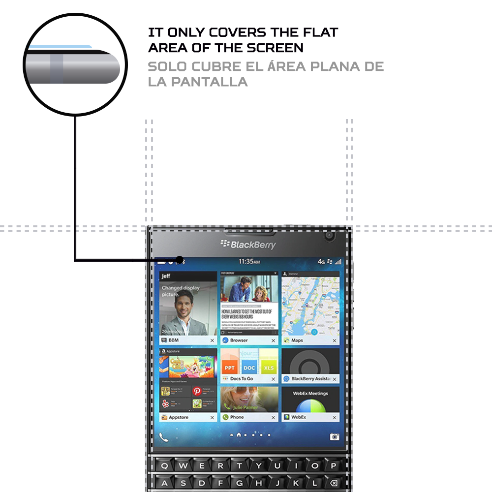 ANTISHOCK Screen protector for BlackBerry Passport