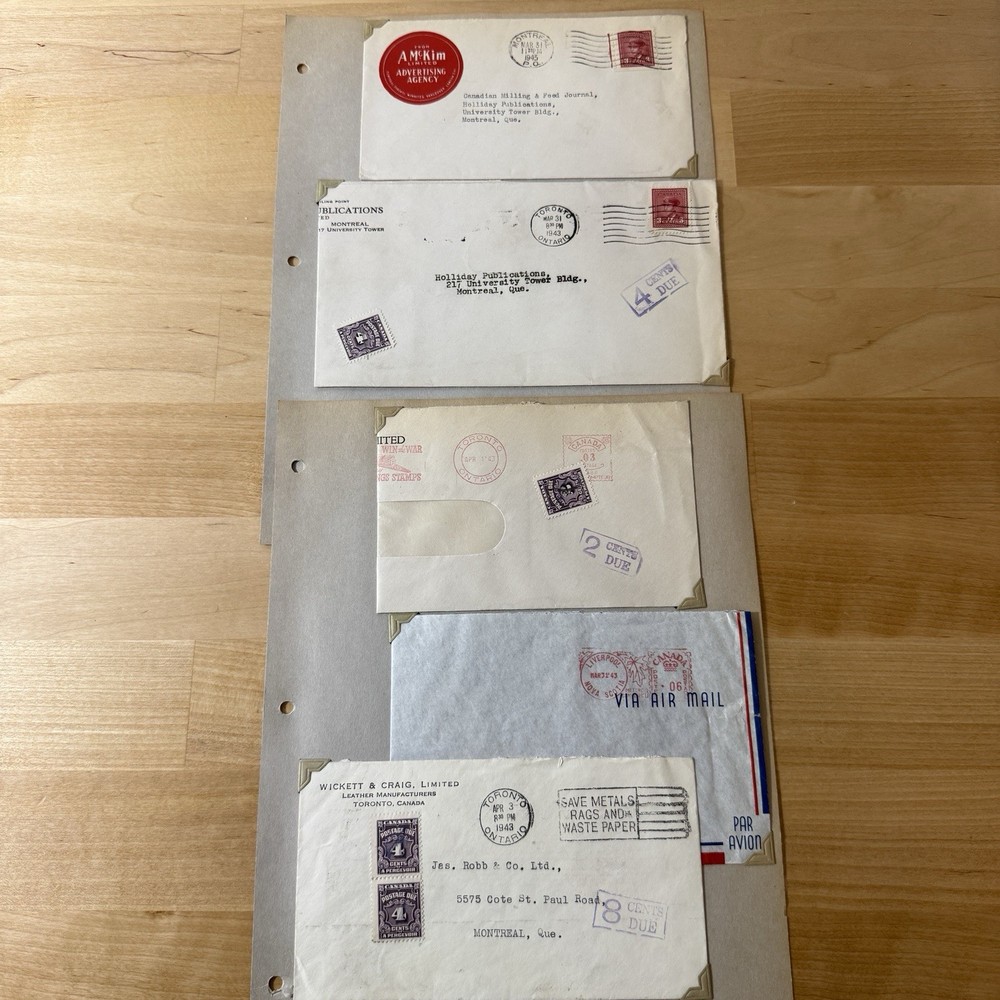 Incredible Canada Postage Due Cover Collection + Embargo, Excise, Rate Increases