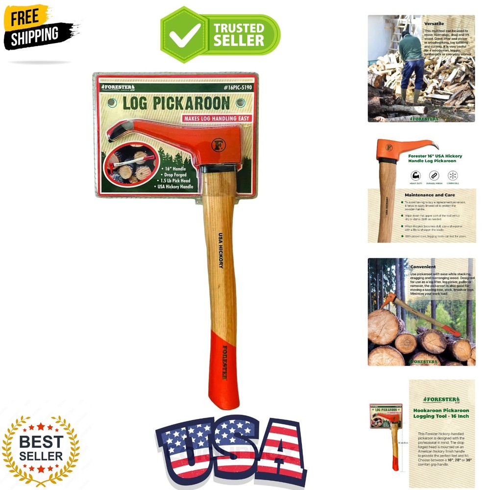 Pickaroon Logging Tool |  Hickory Handle | Hookaroon Logging Tool | Log Rolle...