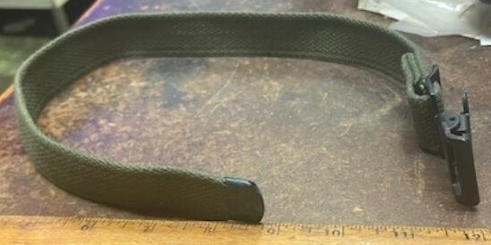 Web Strap with Steel Buckle & Brass Tip (NOS)