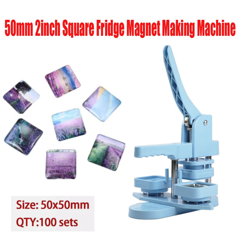50*50mm 2*2inch Plastic Square Magnet Making Machine Kit