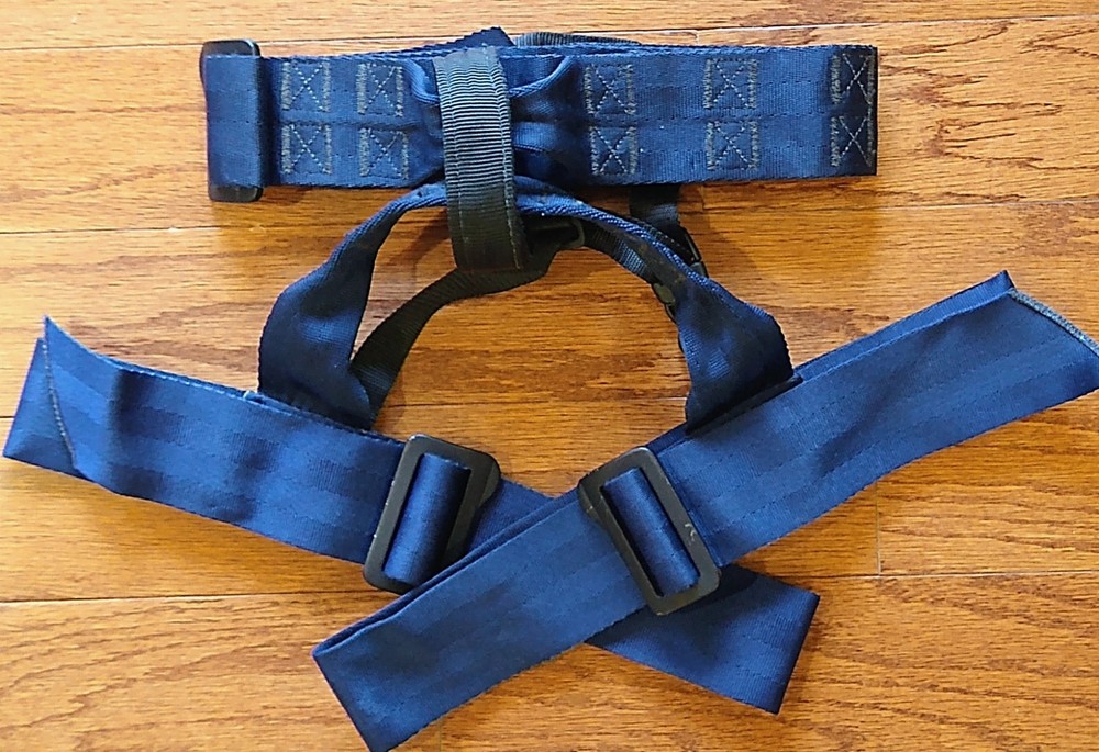 ABC Advanced Base Camp Rappelling Guide Harness Adjustable One Size Blue