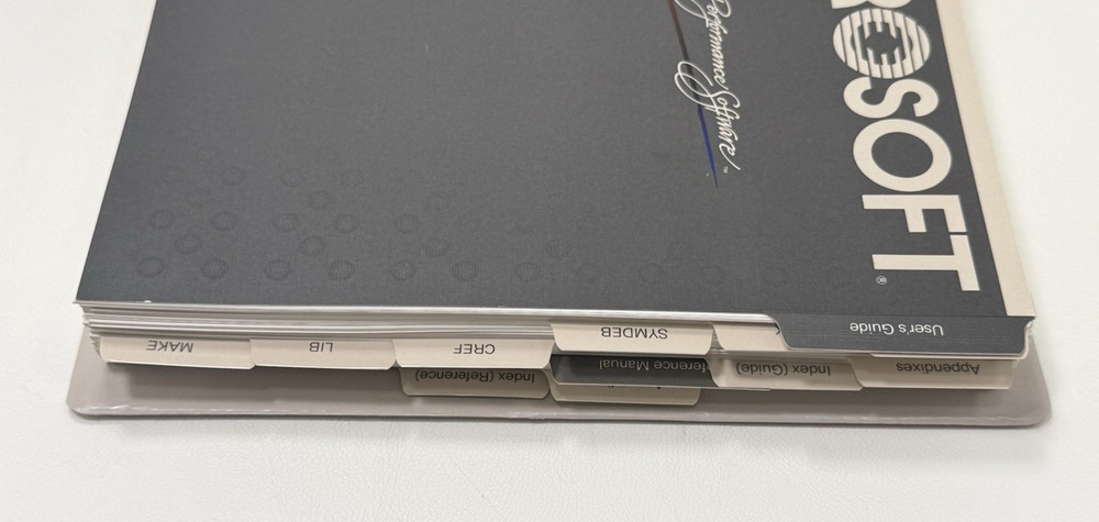 Microsoft Macro Assembler MS-DOS Version 4 Manual, Software, Acrylic Case 1984