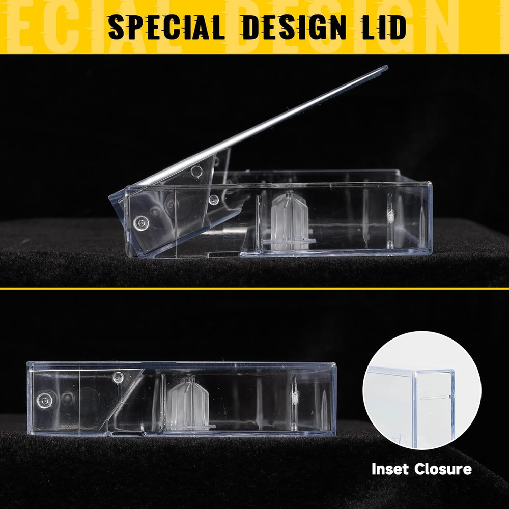 100-Pack Audio Cassette Storage Cases - Clear Plastic Cassette Tape Cases
