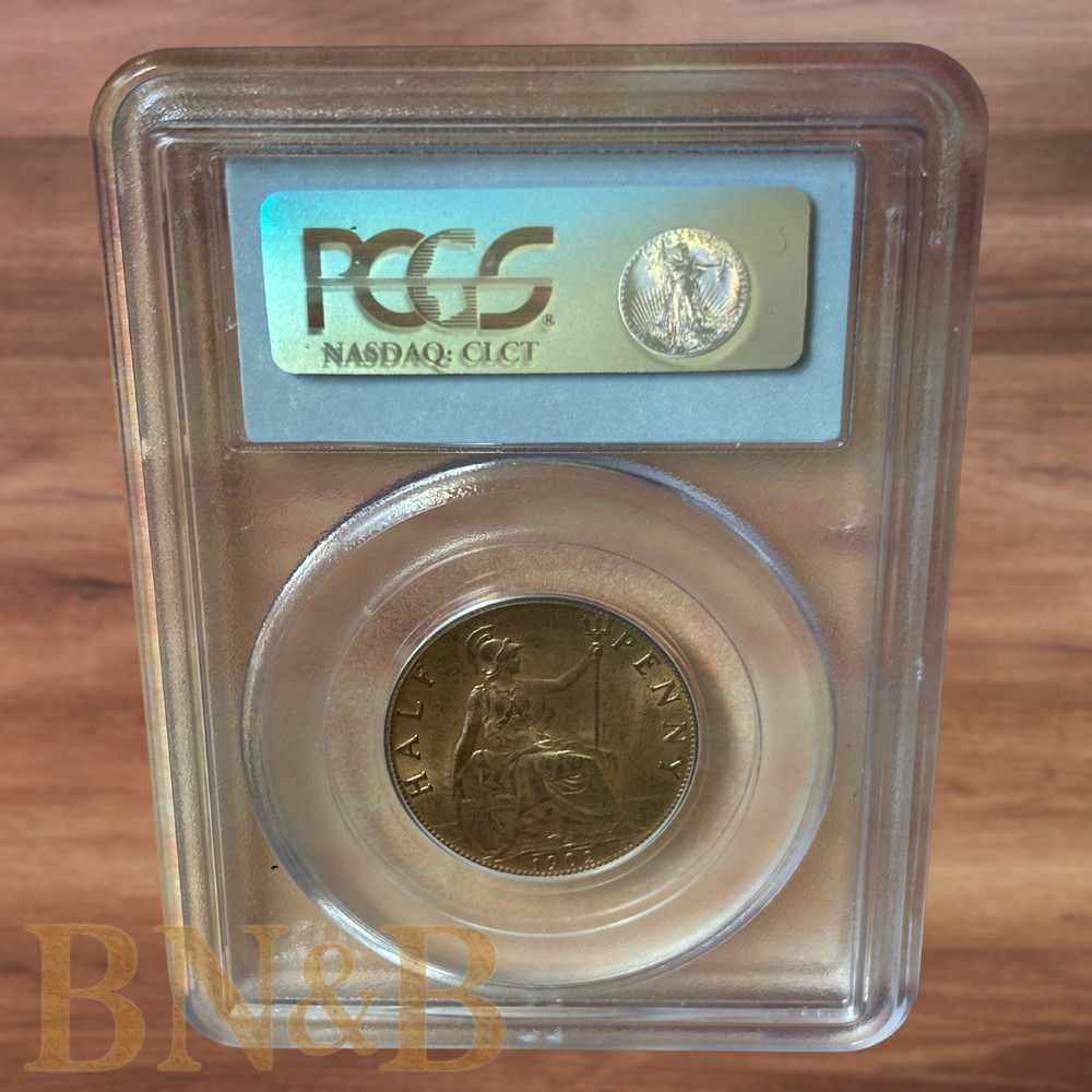 1902 Great Britain 1/2D PCGS MS65RB
