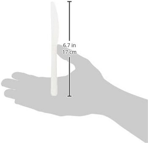 Amazon Basics Compostable Knives, Pack of 250, White Plastic Knife