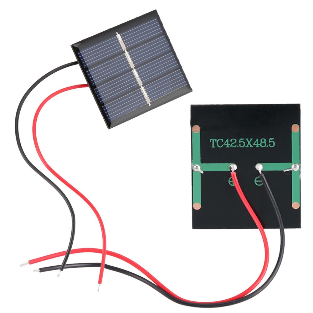 2Pcs 0.36W 2V Mini Polycrystalline Solar Panels DIY Battery Charger Module