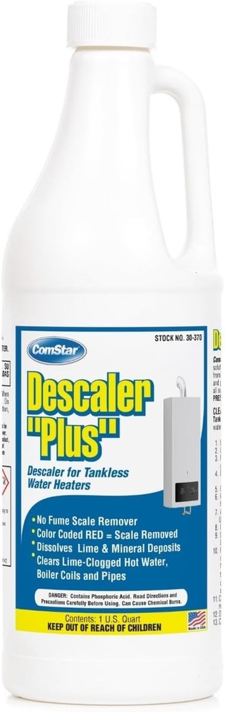 ComStar  Descaler Plus, 1 Quart cleans tankless heaters & restores flow