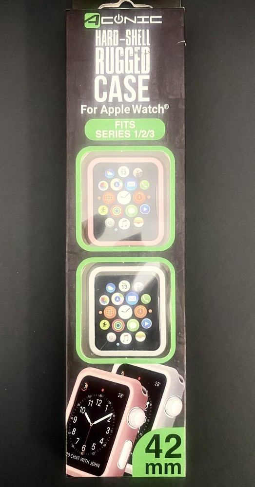 Apple Watch Cases 42mm Hard Shell Silver & Rose Gold