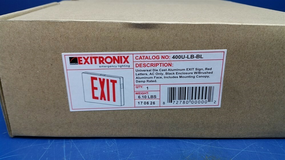 Exitronix 400U Series Die-Cast Aluminum Exit Sign Double Sided - DAMP LOCATION