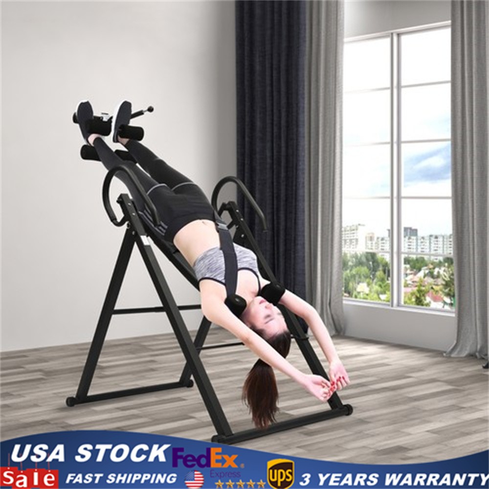 Inversion Table Extended Ankle Lock Handle Back Pain Relief Equipment 130-185cm