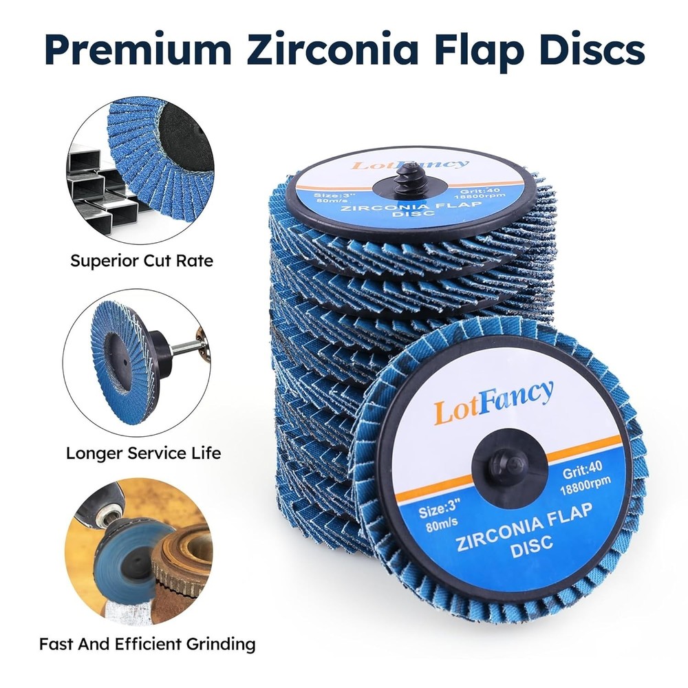 24 PCS 3 Inch Sanding Discs – Versatile Grits for Efficient Grinding