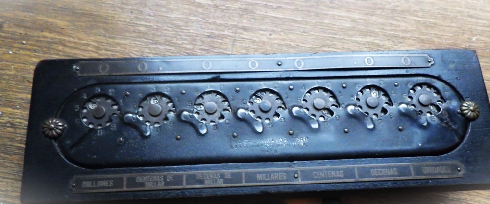 The CALCULATOR COMP -Antique Mechanical Adding Machine -Rare Original Stylus