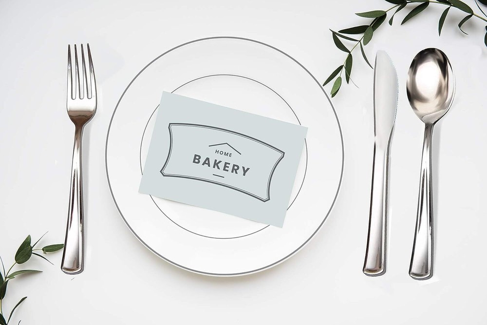 125 Pack Classy Disposable Plates with Plastic Silverware, Set Includes 25 Each