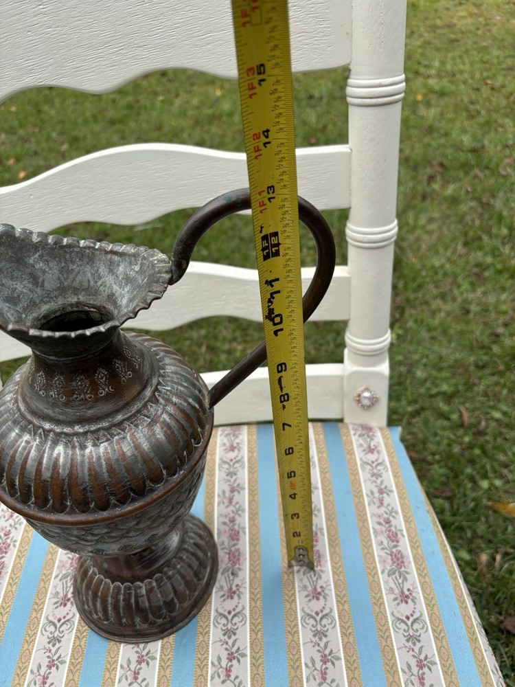 Hand Hammered Ewer Urn Pitcher Turkish Middle Eastern
