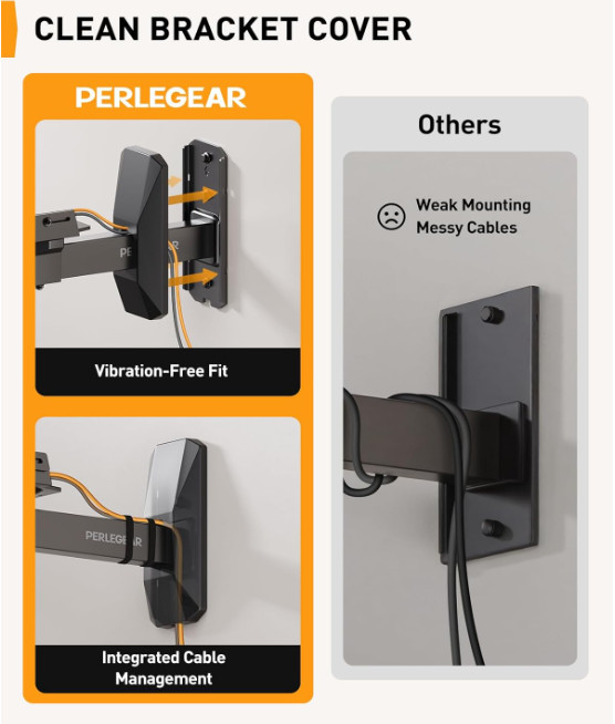 Speaker Wall Mounts, Bookshelf Speaker Mounting Brackets with Dual Side Stabl...