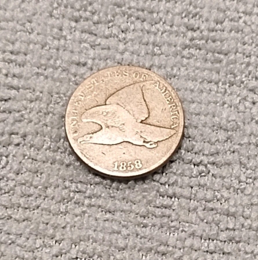USA 1c~ One Cent~ Flying Eagle Cent 1858~* G~ Coin