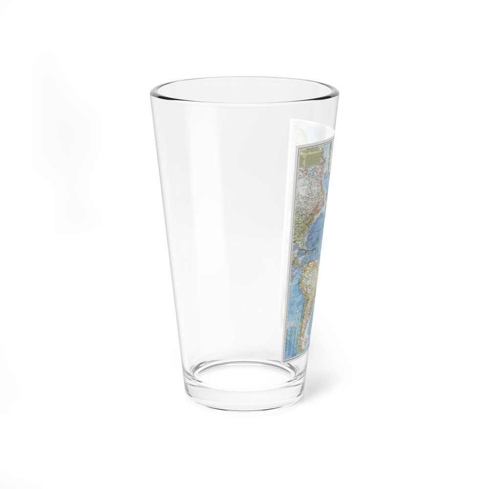 Atlantic Ocean (1955) (Map) Pint Glass 16oz