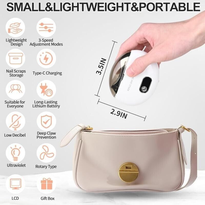 Safety Electric Nail Clipper Automatic Thick Nails Trimmer Specialty Tool US