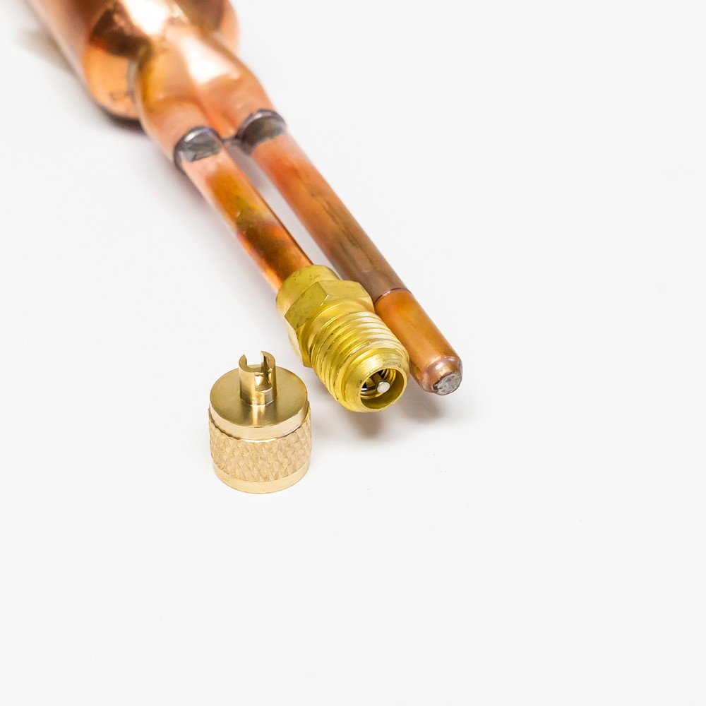 Refrigerator Copper Drier D111 Directional 1/4 inch Step Down & Schrader Valve