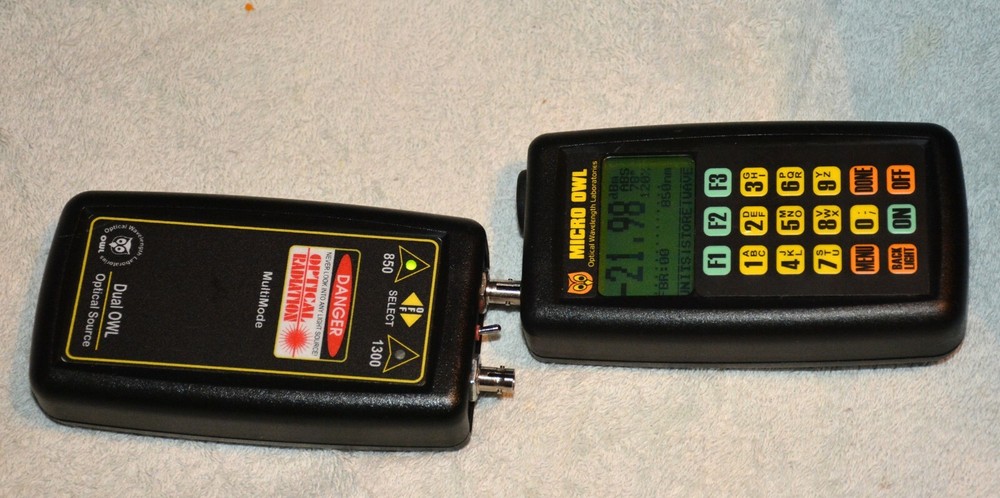 Micro Owl MO-1 ver 1.30e Optical Power Meter and DO-1 Optical Source